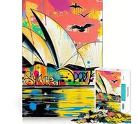 Rompecabezas de Arte Urbano de la Ópera de Sídney, 1000 Piezas para Adultos, Think Smart Toy, Juego de Interior, Corte preciso, Bonito Regalo 38x26cm