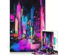 Rompecabezas de Arte Urbano neón con diseño de crayones para rascar, 1000 Piezas, Juguete para ejercitar la Mente, diseño de Montaje Lento, Regalo Encantador (50x75cm)