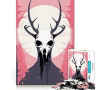 Rompecabezas de Arte Vectorial de Wendigo Criatura críptida para Adultos 1000 Piezas Juego de Memoria Cerebral Cortado con láser para un Ajuste Perfecto aliviar el estrés (50x75cm)