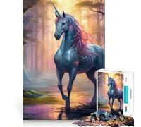 Rompecabezas de Arte y mitología de Unicornios de 1000 Piezas,Juguete Creativo para desarrollar la Habilidad,componentes Resistentes y de Corte Limpio,Ideal para Viajar,Juego Mental,Regalo (38x52cm)