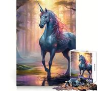 Rompecabezas de Arte y mitología de Unicornios para Adultos, 1000 Piezas, Ejercicio Mental, Escape Tranquilo, Cierre Seguro, Bonito Regalo (38x52cm)