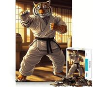 Rompecabezas de Artes Marciales Tiger Karate Kung Fu de 1000 Piezas para Adolescentes, Juguete para ejercitar la Mente, Actividad para el hogar, Regalo nítido y sincero 38x26cm