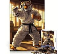 Rompecabezas de Artes Marciales Tiger Karate Kung Fu de 1000 Piezas para Adolescentes, Juguete para ejercitar la Mente, Actividad para el hogar, Regalo nítido y sincero 38x26cm