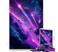 Rompecabezas de asteroides espaciales cósmicos de Color púrpura neón para Adolescentes, 1000 Piezas, Juguete de lógica, diversión Familiar, Corte de precisión, (50x75cm)