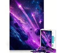 Rompecabezas de asteroides espaciales cósmicos de Color púrpura neón para Adolescentes, 1000 Piezas, Juguete de lógica, diversión Familiar, Corte de precisión, (50x75cm)