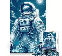 Rompecabezas de Astronauta, Astronauta y Adolescente, 1000 Piezas, para ejercitar la Memoria, relajación y Placer, Cierre Seguro, Regalo significativo (38x52cm)