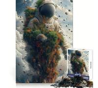 Rompecabezas de Astronauta de 1000 Piezas para adolescentesPiensa Que el Tiempo de Entrenamiento está Bien empleadoBordes definidosRegalo Festivo (38x52cm)