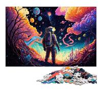 Rompecabezas de Astronauta de 1000 Piezas, Rompecabezas imposibles para Adultos, cumpleaños y festividades, 50x75cm/19,68x29,52 Pulgadas