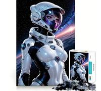 Rompecabezas de Astronauta de Anime con Traje Espacial,1000 Piezas,Juego de concentración Mental,diseño Ajustado sin Huecos,desafío Cerebral Interactivo para el hogar (38x26cm)