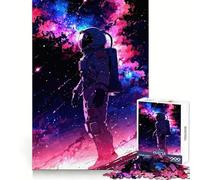 Rompecabezas de Astronauta en el Espacio con Nebulosa Colorida para Adultos, 1000 Piezas, desafío Mental, Actividad Relajante, Ajuste Perfecto, Regalo Festivo (38x26cm)