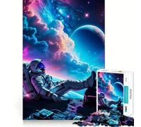 Rompecabezas de Astronauta en el Espacio para Adolescentes, 1000 Piezas, Juguete para ejercitar el Cerebro, Arte para la relajación Mental, (38x52cm)