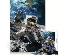 Rompecabezas de Astronauta en la Luna para Adultos, 1000 piezasDesarrolla la Inteligencia y la habilidadIdeal para Momentos de ocioRegalo significativo(38x52cm)