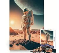 Rompecabezas de Astronauta en un Nuevo Planeta para Adultos, 1000 Piezas, Ejercicio Mental, diversión sin estrés, Bordes nítidos, Regalo Original (38x52cm)