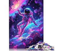 Rompecabezas de Astronauta Flotante, Divertido Rompecabezas Rectangular de Papel para niños y niñas, Regalo para el Día del Niño, 1000 Piezas (75 x 50 cm)