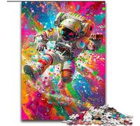 Rompecabezas de Astronauta psicodélico de 1000 Piezas para Adultos, Juguetes educativos, Regalos antiestrés para Amigos Secretos a Partir de 14 años 50x75cm