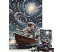 Rompecabezas de Astronauta remando en un Bote para Adultos, 1000 Piezas, para ejercitar la Mente, para Relajarse, con Bordes precisos, un Regalo Original (38x26cm)