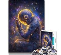 Rompecabezas de Astronauta Sentado en la Luna para Adultos y Adolescentes, 1000 Piezas, Ayuda a ejercitar el Cerebro, Juguetes adictivos para Cultivar la Paciencia, una Obra de Arte 75x50cm