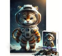 Rompecabezas de Astronauta, Tigre Espacial para Adolescentes, 1000 Piezas, Bienestar Cerebral, estimulación Suave, Cierre Perfecto, Regalo significativo (38x52cm)