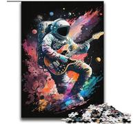 Rompecabezas de Astronauta Tocando la Guitarra para Adultos (2000), Juguetes educativos para familias con póster y Hoja de Trivia (70x100cm)