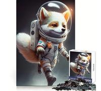 Rompecabezas de Astronauta y Lobo Espacial de 1000 Piezas para Adolescentes: Desarrollo de Habilidades analíticas, Tiempo Libre y atención plenaIdeal para Las Fiestas (38x26cm)