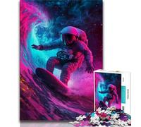 Rompecabezas de Astronauta y Surf Espacial de 1000 Piezas para Adolescentes Ayuda a ejercitar el Cerebro Juguetes adictivos para Cultivar la Paciencia Un Gran Regalo (38x26cm)