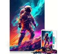 Rompecabezas de astronautas con Llamas espaciales para Adolescentes, 1000 Piezas, colección de Arte Recall Upgrade Calm Relax Clear Cut (38x52cm)