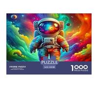 Rompecabezas de astronautas de 1000 Piezas: un Rompecabezas cósmico, Vibrante, Surrealista y Aventurero para Hombres y Mujeres. Divertido y desafiante Juego Familiar 52x38cm1000pcs