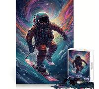 Rompecabezas de astronautas esquiadores para Adultos, 1000 Piezas, fortalece la Memoria, Alivia el estrés, Borde Liso, Regalo conmovedor 38x52cm