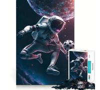 Rompecabezas de astronautas futbolistas para Adultos, 1000 Piezas, Juguete de lógica, antiestrés, Corte de precisión, Regalo para Festivales (50x75cm)
