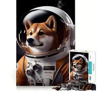 Rompecabezas de astronautas Shiba Inu para Adultos, 1000 Piezas, Juguete de lógica Afilada, Divertido, de Corte preciso, Regalo Memorable 38x26cm