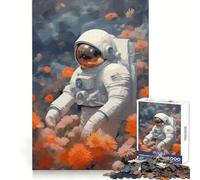 Rompecabezas de astronautas y Flores espaciales para Adultos, 1000 piezasDesarrolla la Inteligencia y la habilidadIdeal para Momentos de ocioRegalo significativo (50x75cm)