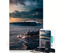 Rompecabezas de Aterrizaje de Nave Espacial en el Agua para Adultos, 1000 Piezas, Potencia la Memoria, Calma, Escape, Bordes Ajustados, 38x26cm