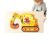 Rompecabezas de autobús escolar, rompecabezas de vehículos de madera | Rompecabezas de vehículos para niños de madera | Juguetes de crucero lindos de crucero, Teaser cerebral de habilidades motoras