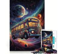 Rompecabezas de autobús Espacial psicodélico de 1000 Piezas para Adultos Juguete cognitivo para Fortalecer los Lazos afectivos Ideal para armar y Crear un Rompecabezas Artículo de Santa Claus