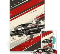 Rompecabezas de Autos clásicos Americanos para Adultos,1000 Piezas,para estimular la concentración,Divertidos,de tamaño Uniforme y con Piezas precisas,Ideales para Compartir en Familia (50x75cm)