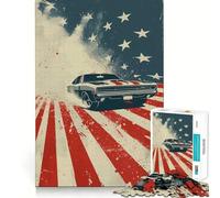 Rompecabezas de Autos Deportivos Americanos para Adolescentes 1000 Piezas Juego Mental Divertido Conexión Limpia y fluida Una Forma Atractiva de Pasar el Tiempo Libre (50x75cm)