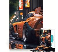 Rompecabezas de Autos Deportivos en Tokio para Adolescentes, 1000 Piezas, lógica Clara, Juguete Divertido y Tranquilo, Corte, cálida Sorpresa 38x52cm