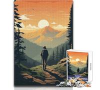 Rompecabezas de Aventura de montaña y Senderismo de 1000 Piezas para Adolescentes, Juego de Aprendizaje de Pensamiento estratégico, Regalo Ideal y significativo para Cualquier Evento, tamaño 38x52cm