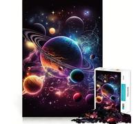 Rompecabezas de Aventura intergaláctica de 1000 Piezas Juego de ingenio Piezas de Ajuste preciso Actividad Nocturna para Toda la Familia (38x52cm)
