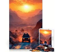 Rompecabezas de Aventura Todoterreno al Atardecer para Adolescentes, 1000 Piezas, Mejora la Memoria, Ocio en casa, Bordes precisos, 38x26cm