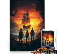 Rompecabezas de Aventuras Piratas para niños, 1000 Piezas, para Adolescentes, para Mejorar la Memoria, Relajarse, con Bordes precisos, Regalo Creativo (50x75cm)