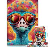 Rompecabezas de Avestruz con diseño de Animales para Adultos y Adolescentes, Ideal para aliviar el estrés, un desafío difícil y un Regalo de Amigo Secreto (tamaño 38x26cm)