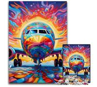 Rompecabezas de avión Colorido de 1000 Piezas para Adultos, Rompecabezas para Adultos, Bricolaje, decoración del hogar, Regalo, Juego de ingenio, 26x38cm/10,23x14,96 Pulgadas