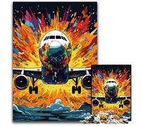 Rompecabezas de avión de Arte de 1000 Piezas para Adultos, Rompecabezas desafiantes, Rompecabezas de Bricolaje para Adolescentes, 26x38cm/10,23x14,96 Pulgadas