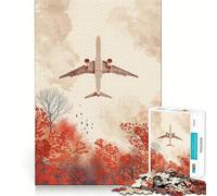 Rompecabezas de avión de aviación Natural para Adolescentes, 1000 Piezas, Juguete para ejercitar la Mente, Juego en Grupo, Corte de precisión, Regalo para Festivales 38x52cm