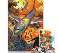 Rompecabezas de avión perdido de 1000 Piezas para Adolescentes Un Juego Educativo Divertido y Divertido para cumpleaños 38x26cm