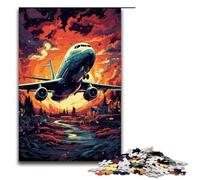 Rompecabezas de avión psicodélico Colorido para Adultos 1000 Piezas Rompecabezas de Madera para niños Mayores de 12 años Juego desafiante 1000 Piezas (75 x 50 cm)
