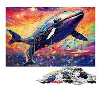 Rompecabezas de Ballena Colorida de 1000 Piezas, Ideal para Adultos, desafiante Rompecabezas para Adolescentes, Divertido Juego Interactivo Familiar de 26x38cm/10,23x14,96 Pulgadas.