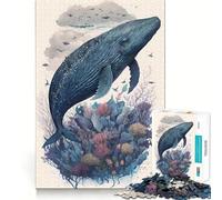Rompecabezas de Ballena de 1000 Piezas Juguete Que desafía la Mente Troquelado de Alta precisión Divertido Reto para el Tiempo de Espera (38x52cm)