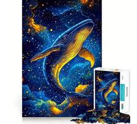 Rompecabezas de Ballena en el Espacio 1000 Piezas Juego de concentración Mental diseño de Ajuste Huecos desafío Cerebral Interactivo para el hogar (38x52cm)